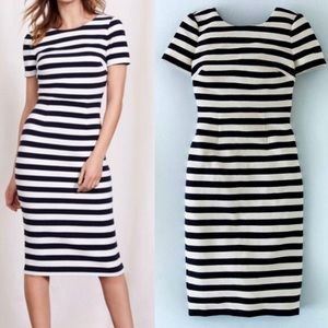 Biden Elsa dress in bold black and white stripe